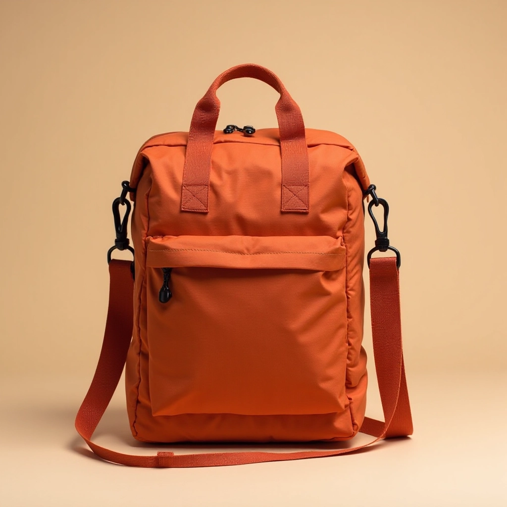 Sling Crossbody 12L carry pack in rust color with adjustable strap and front access pocket